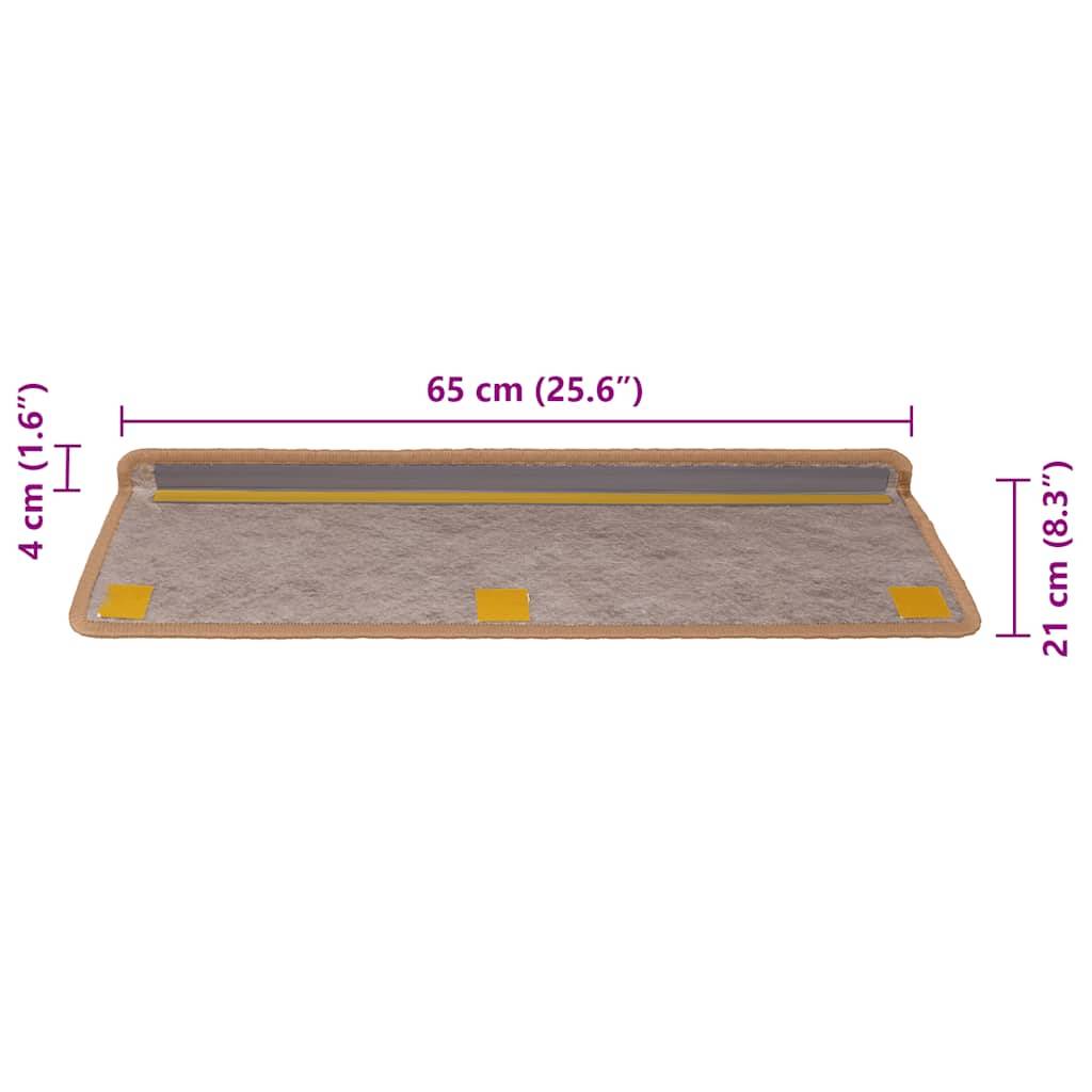 vidaXL Stufenmatten Selbstklebend Sisal-Optik 30 Stk. 65x21x4cm Orange