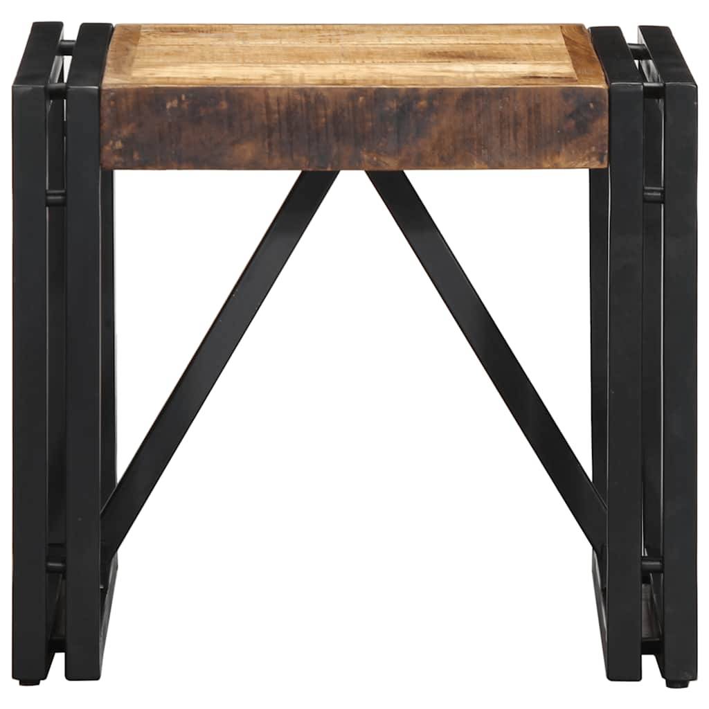 vidaXL Couchtisch 40x40x35 cm Raues Massivholz Mango