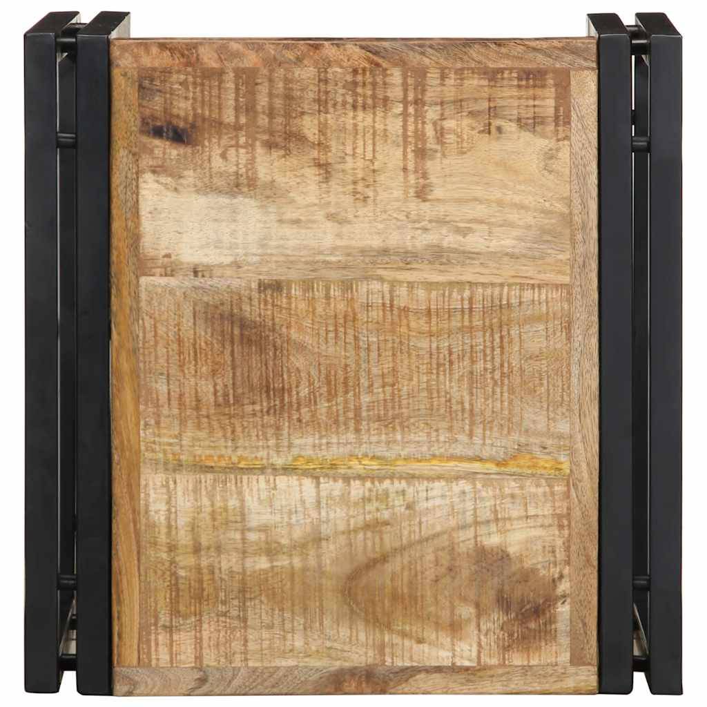 vidaXL Couchtisch 40x40x35 cm Raues Massivholz Mango