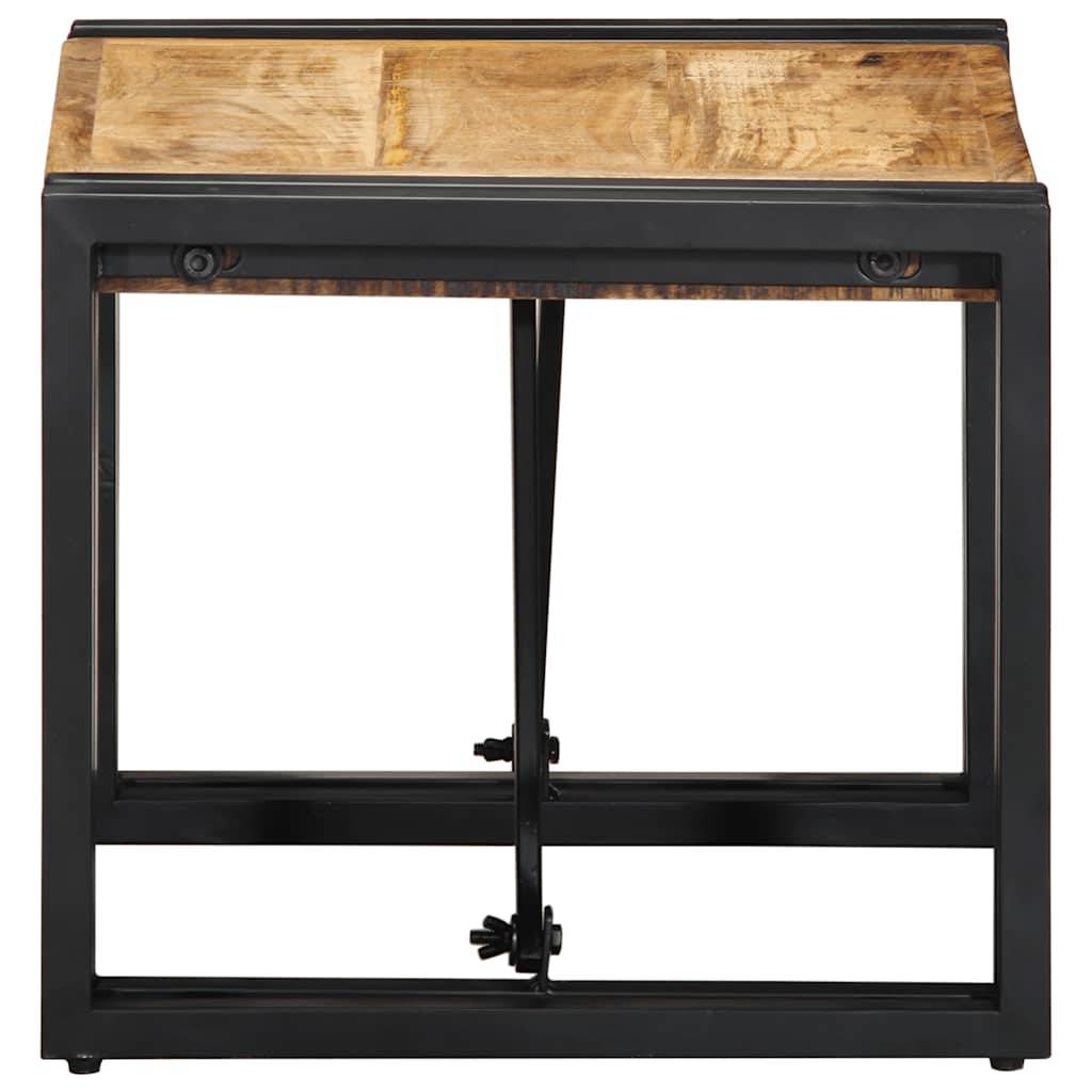 vidaXL Couchtisch 40x40x35 cm Raues Massivholz Mango
