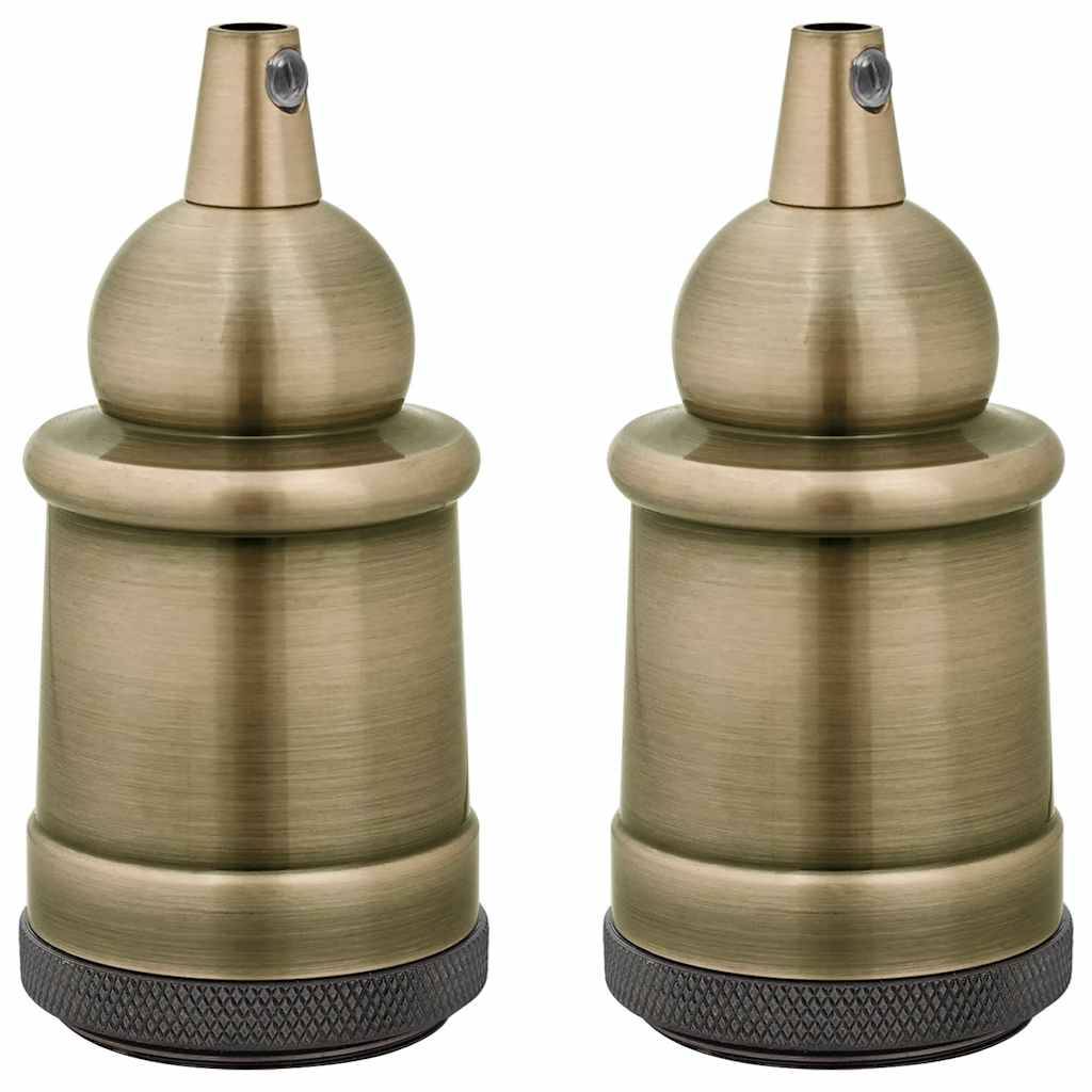 vidaXL Lampenfassungen 2 Stk. Bronze E27