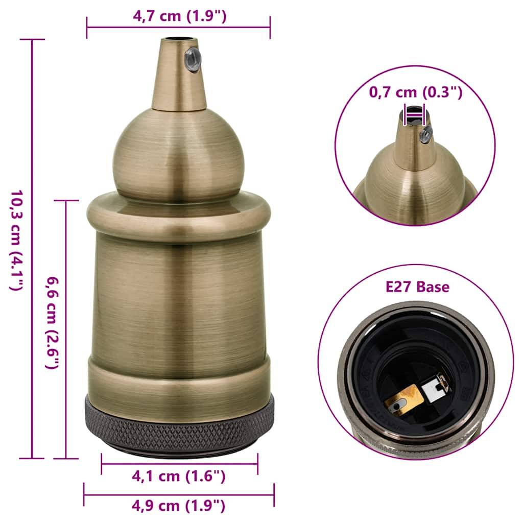 vidaXL Lampenfassungen 2 Stk. Bronze E27