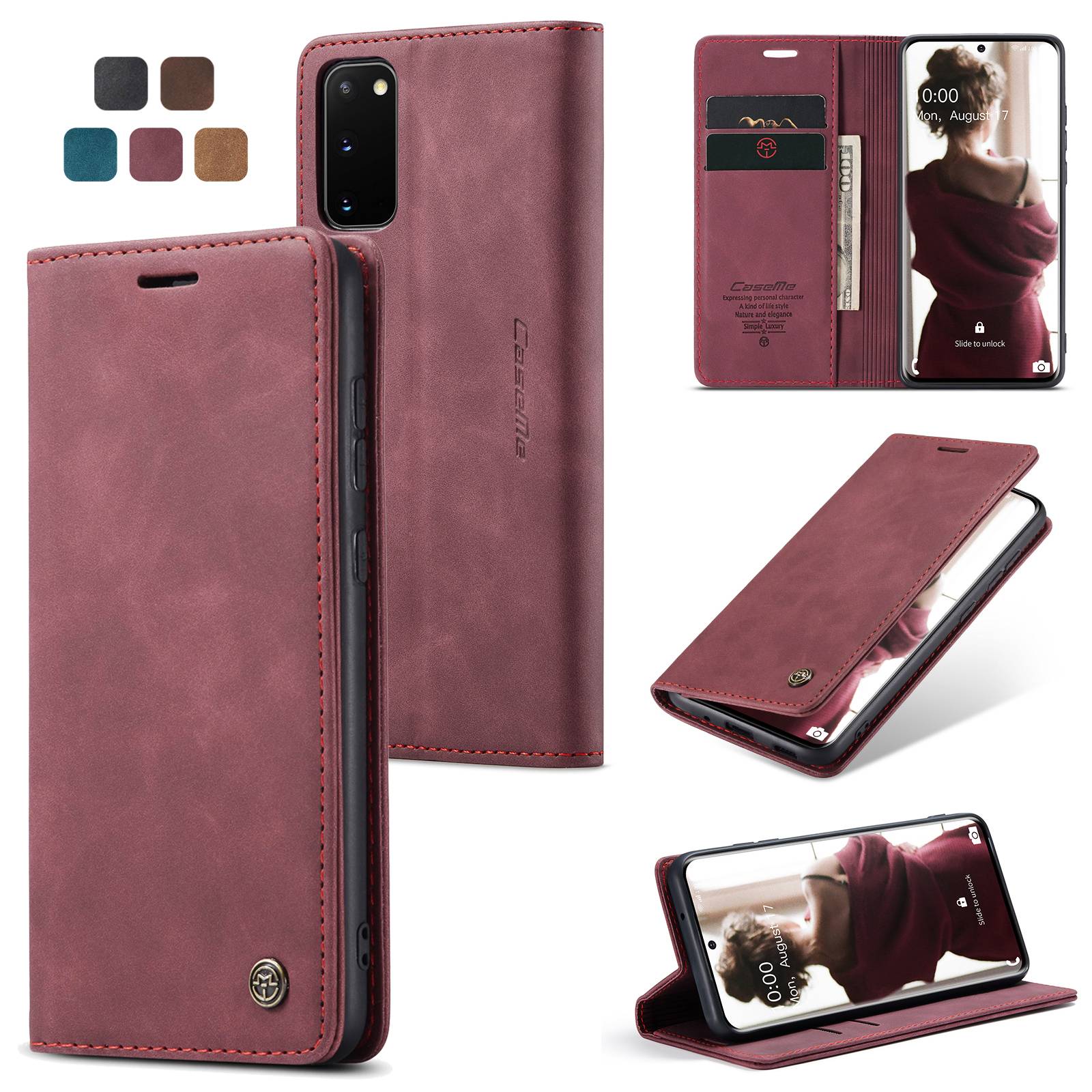 Caseme Handyhülle für Xiaomi Redmi Note 14 Pro 5G-Karmesinrot