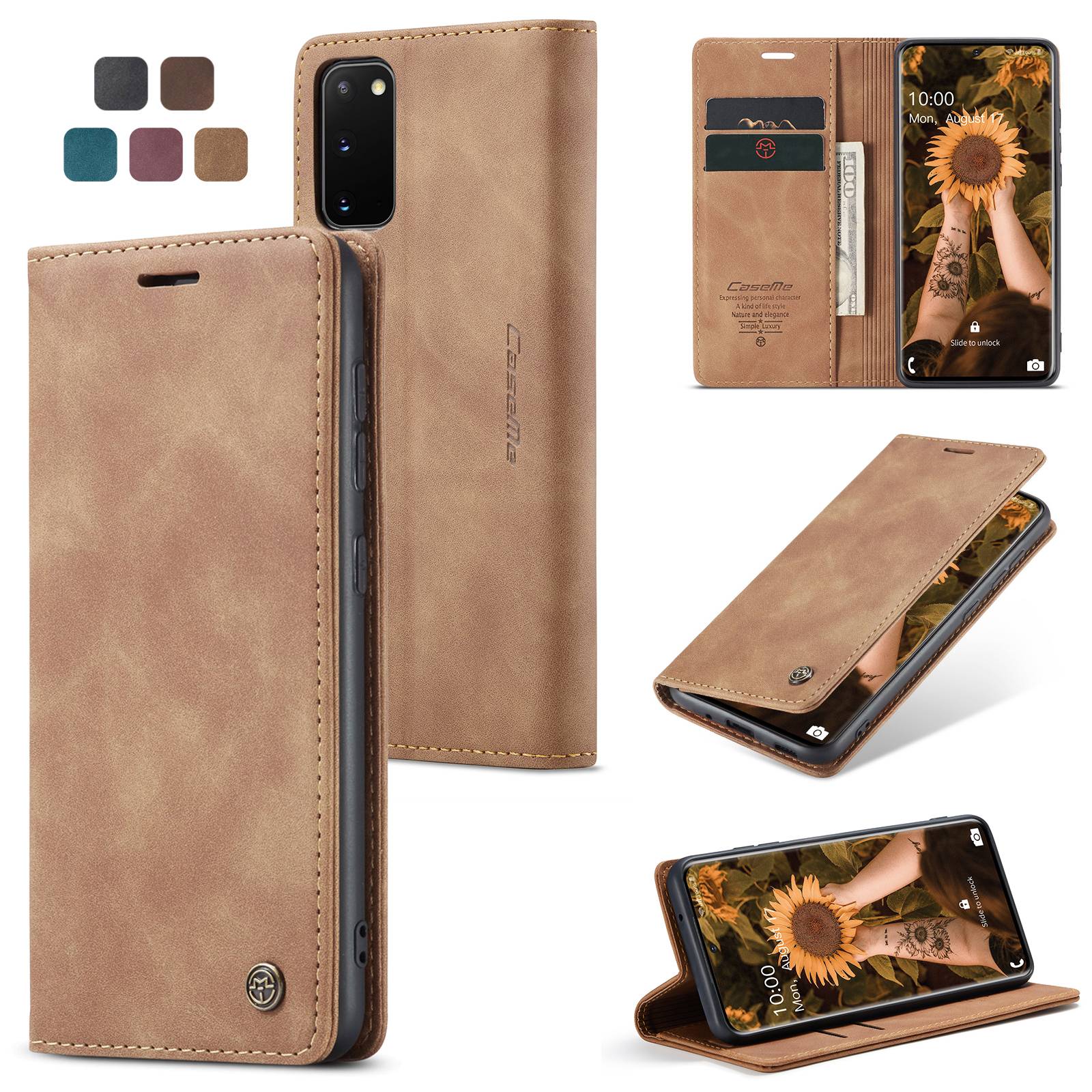 Caseme Handyhülle für Xiaomi Xiaomi Redmi Note 10 Hellbraun