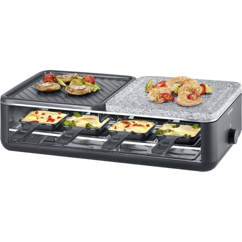 SEVERIN Raclette-Grill RG 2366, Naturgrillstein/Grillplatte