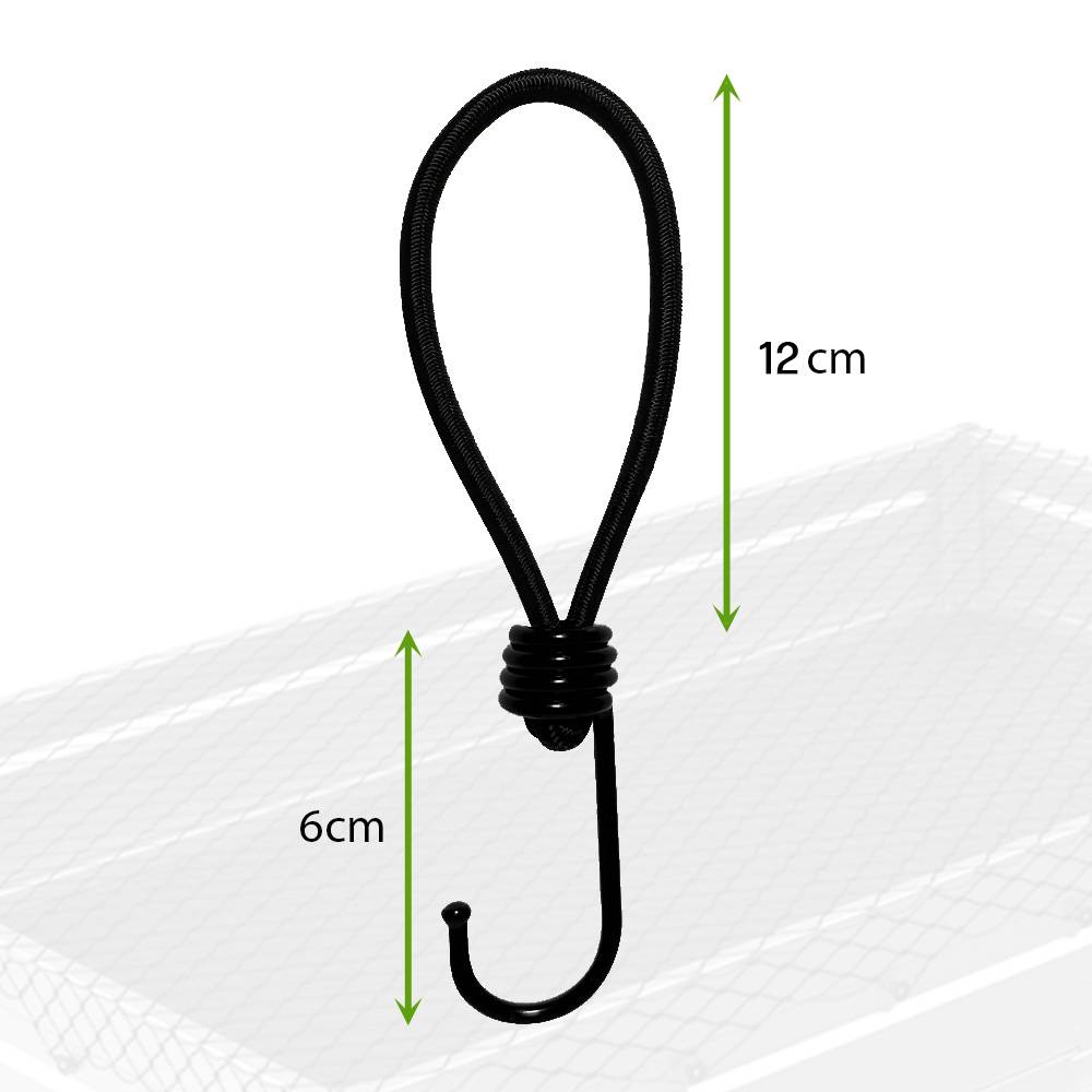 25 Stk. Spanngummi 18cm Expander mit Haken 5mm Universal Ladungssicherung für Planen und Anhängernetz