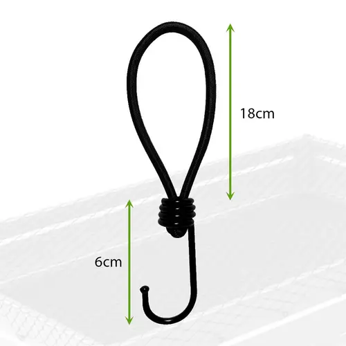 25 Stk. Spanngummi 18cm Expander mit Haken 5mm Universal Ladungssicherung für Planen und Anhängernetz 25 Stk. Spanngummi 18cm Expander mit Haken 5mm Universal Ladungssicherung für Planen und Anhängernetz