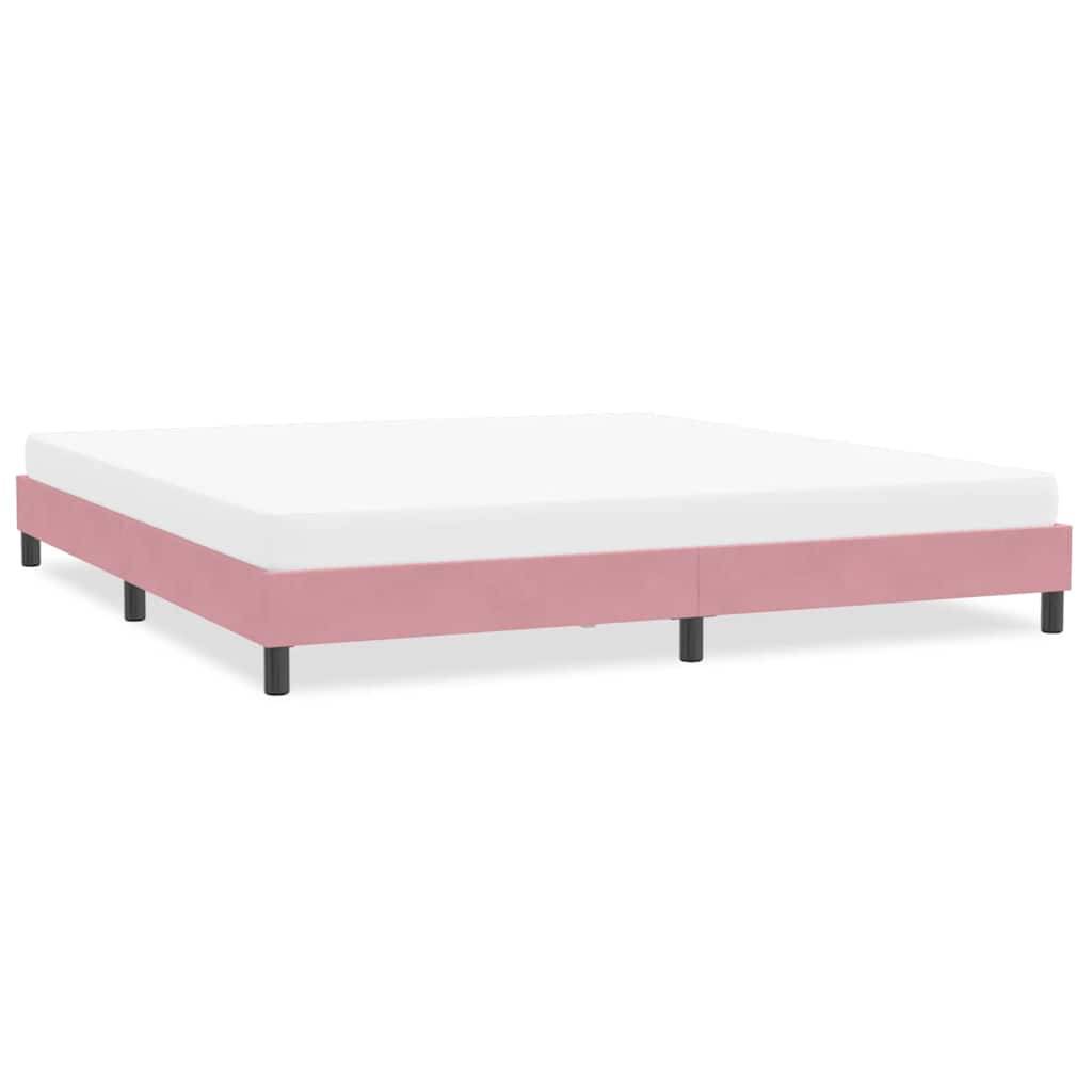 vidaXL Bettgestell ohne Matratze Rosa 200x220 cm Samt