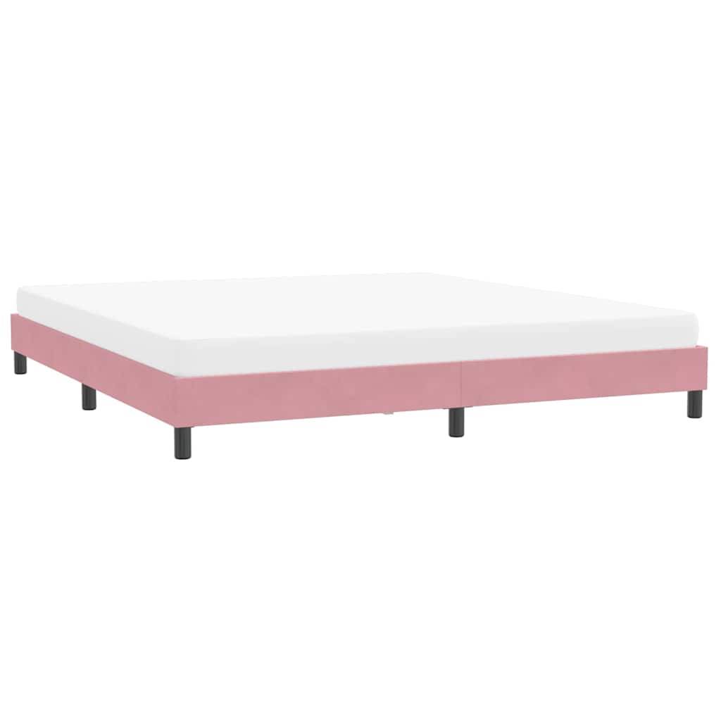 vidaXL Bettgestell ohne Matratze Rosa 200x220 cm Samt