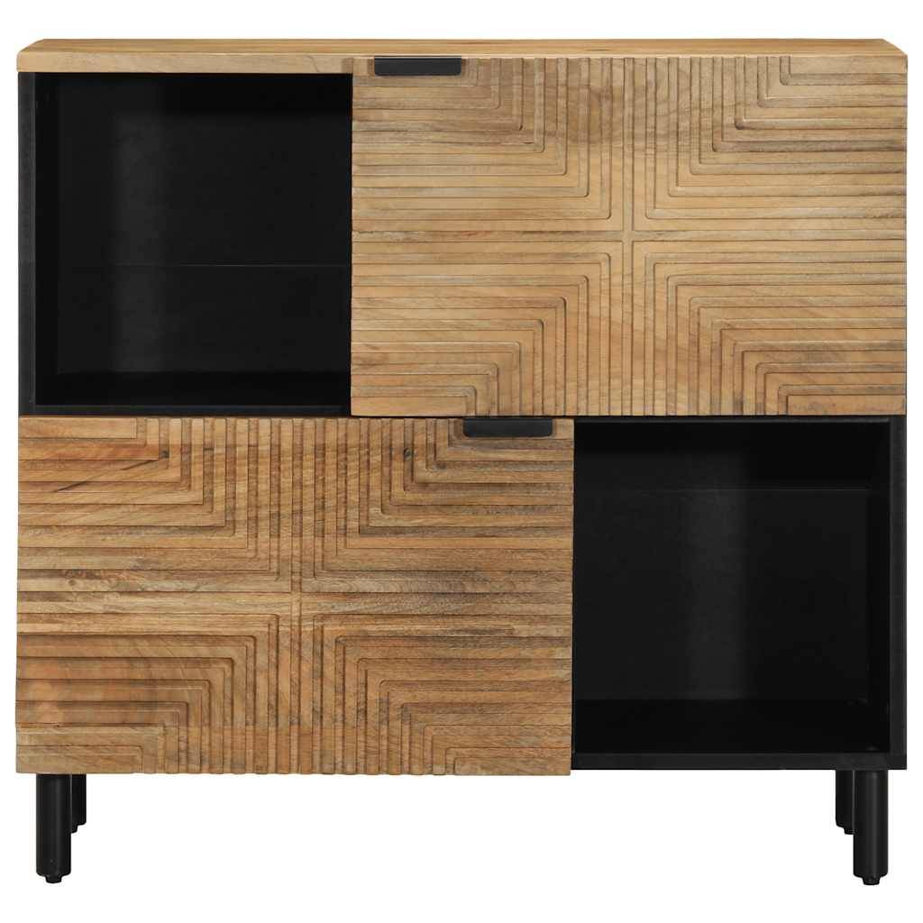 vidaXL Sideboard Braun 80x33x75 cm Massivholz Mango