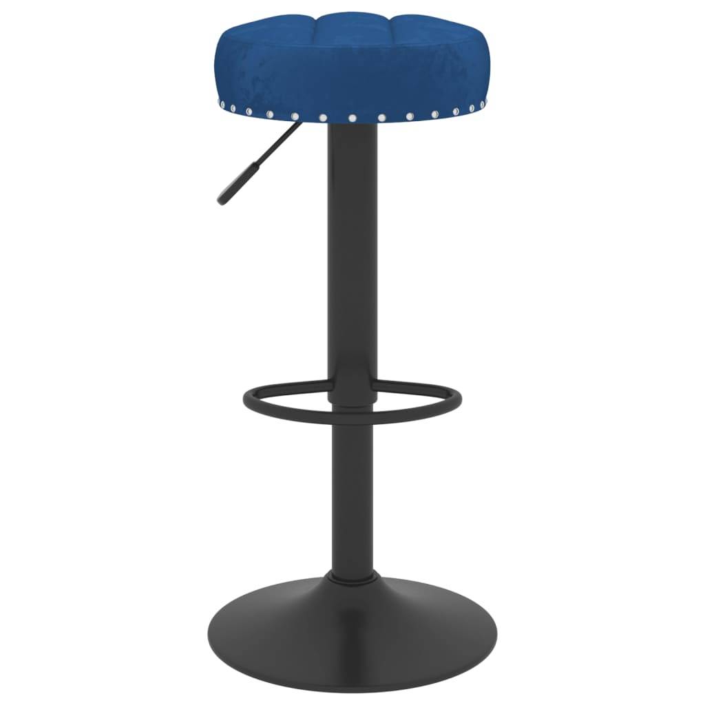 vidaXL Barhocker 2 Stk. Blau Samt