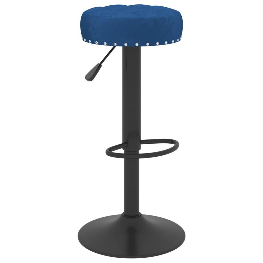 vidaXL Barhocker 2 Stk. Blau Samt