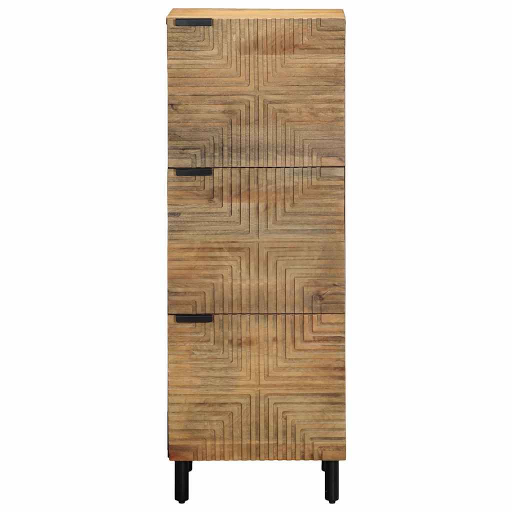 vidaXL Highboard Braun 40x33x110 cm Massivholz Mango