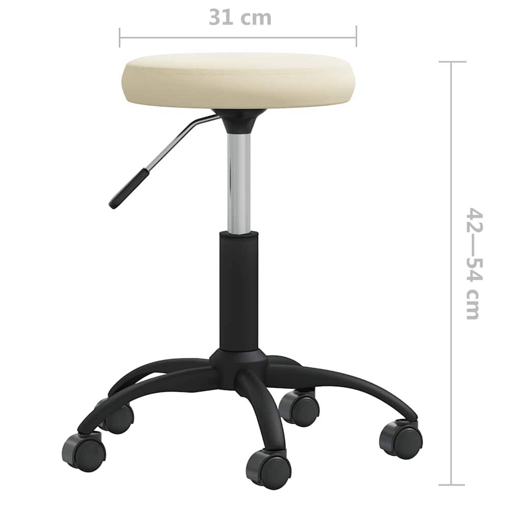 vidaXL Bürostuhl Drehbar Creme Samt