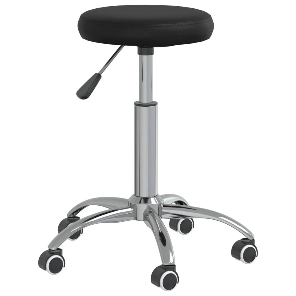 vidaXL Massagehocker Kunstleder Schwarz