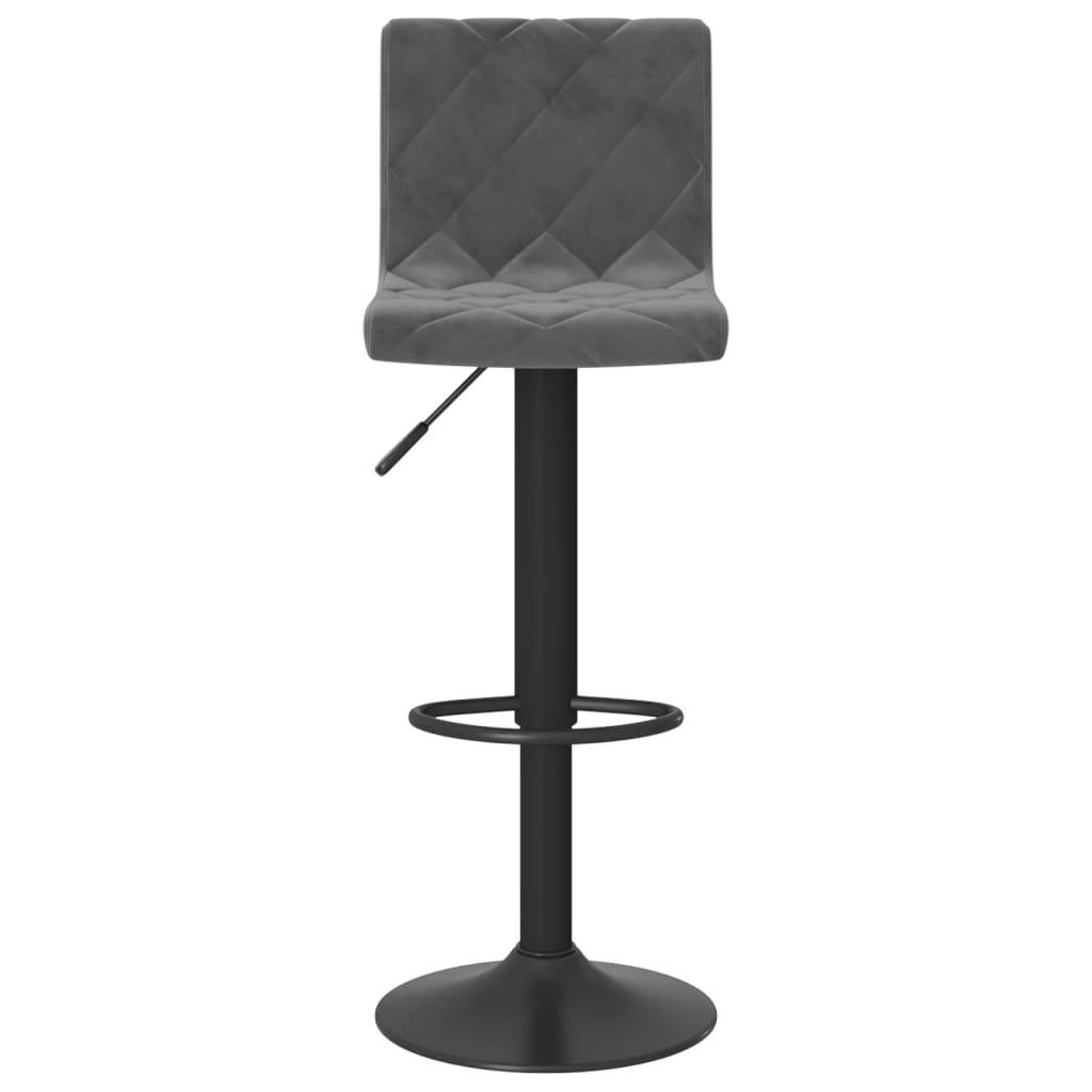 vidaXL Barhocker 2 Stk. Dunkelgrau Samt