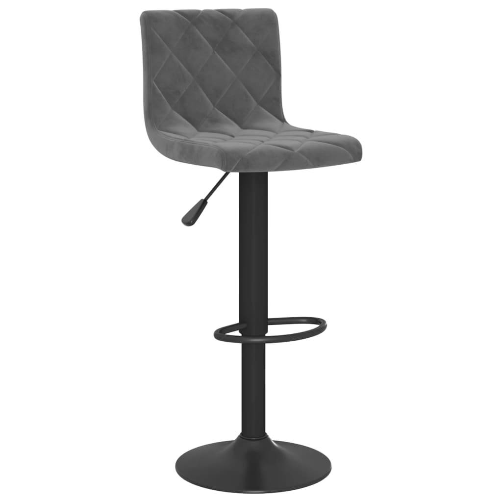 vidaXL Barhocker 2 Stk. Dunkelgrau Samt