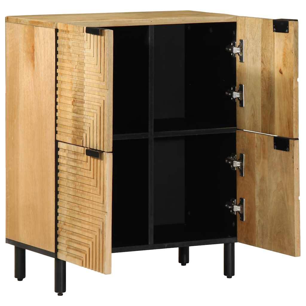 vidaXL Sideboard Braun 60x33x75 cm Massivholz Mango