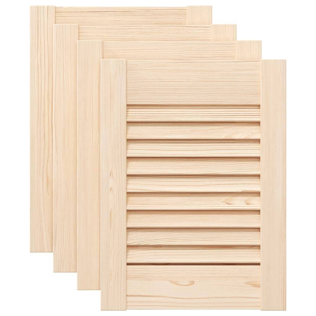 vidaXL Schranktüren Lamellen-Design 4 Stk. 39,5x29,5cm Massivholz