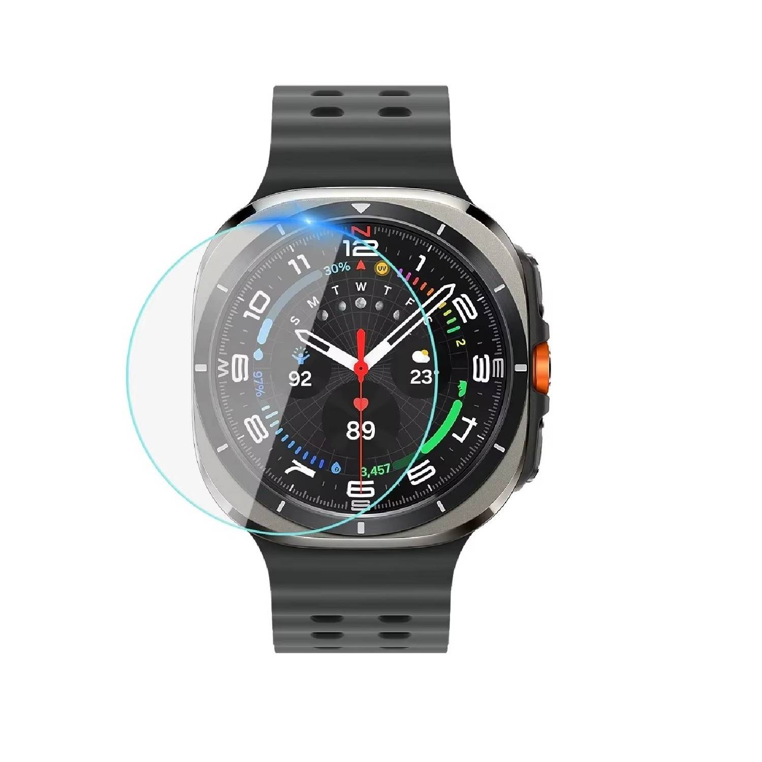 2x 9H Panzerglas für Samsung Galaxy Watch Ultra 47 mm HD KLAR echtes Tempered Glass Panzerfolie Displayschutz Schutzglas Hartglas Schutzfolie