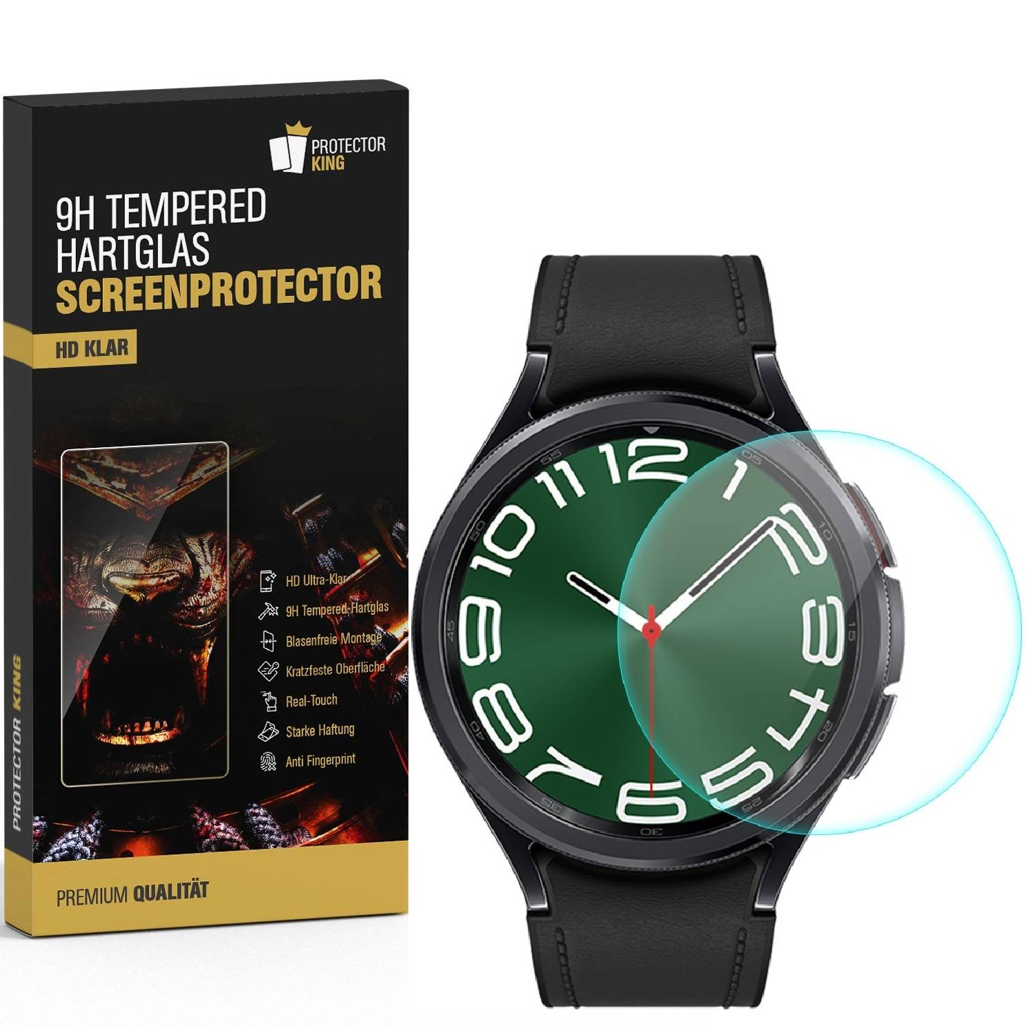 5x 9H Panzerglas für Samsung Galaxy Watch 7 44 mm HD KLAR echtes Tempered Glass Panzerfolie Displayschutz Schutzglas Hartglas Schutzfolie