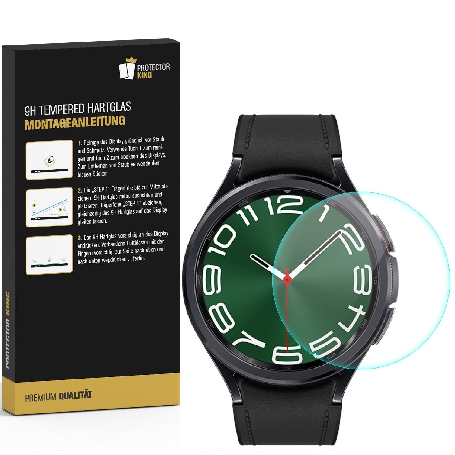 5x 9H Panzerglas für Samsung Galaxy Watch 7 40 mm HD KLAR echtes Tempered Glass Panzerfolie Displayschutz Schutzglas Hartglas Schutzfolie
