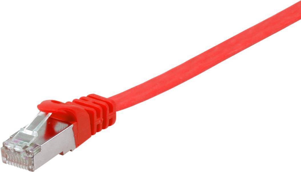 Equip Patchkabel Cat6A Flat U/FTP 2xRJ45 1.00m rot LSZH Polybeutel Multimedia-Technik Cat6 Kabel