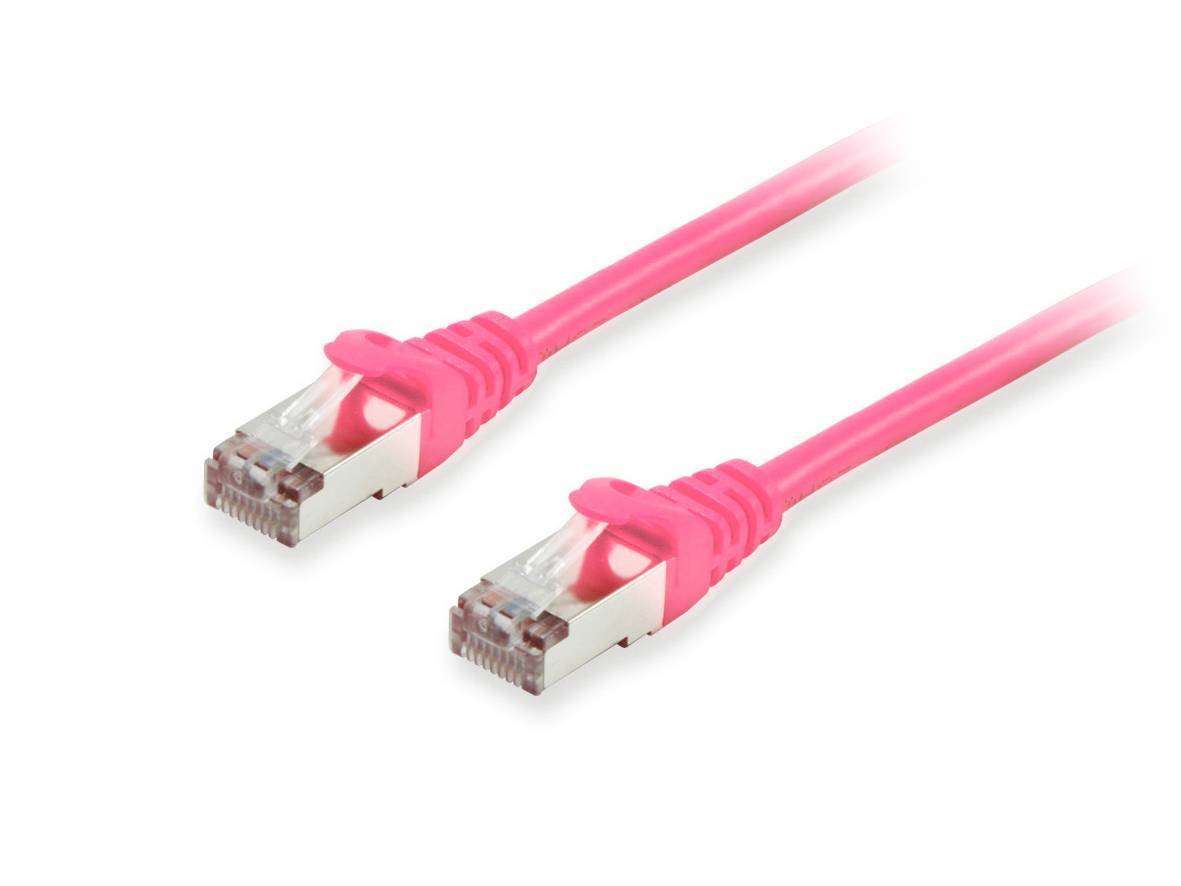 Equip Patchkabel Cat6A S/FTP 2xRJ45 10.00m pink LSZH Polybeutel Multimedia-Technik Cat6 Kabel
