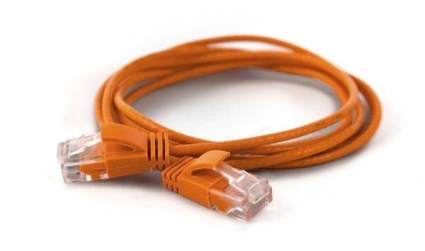 Wantec Patchkabel UTP CAT6a d=2,8mm 0,20m orange Kabel RJ45 Cat.6