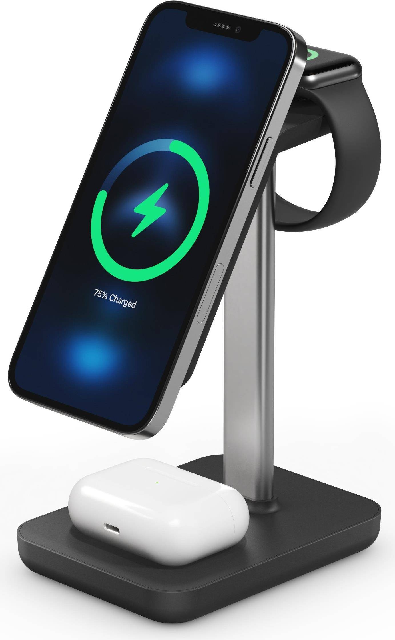 Alogic Reiseladegerät kabellos MagSafe 3in1 schwarz Multimedia-Technik Ladegerät wireless