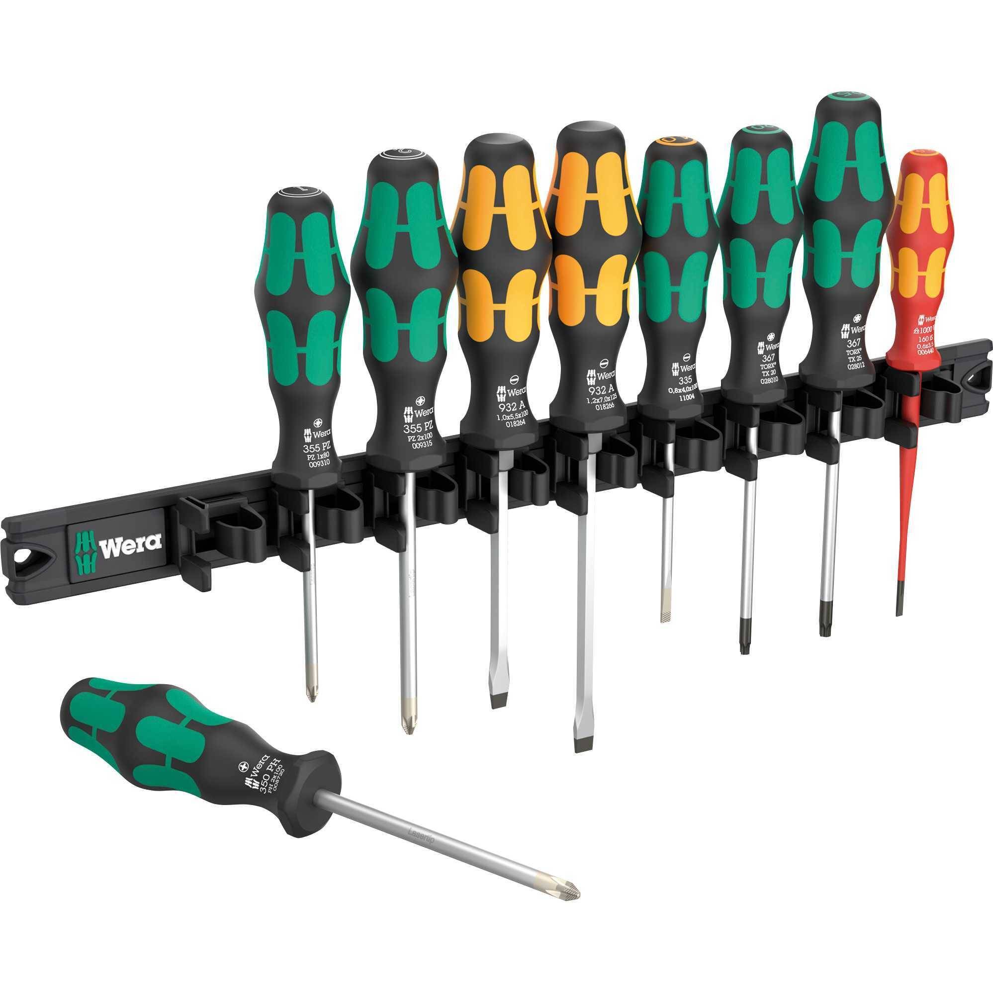 Wera 9650 Magnetleiste Kraftform Schraubendreher-Satz Multimedia-Technik Werkzeug