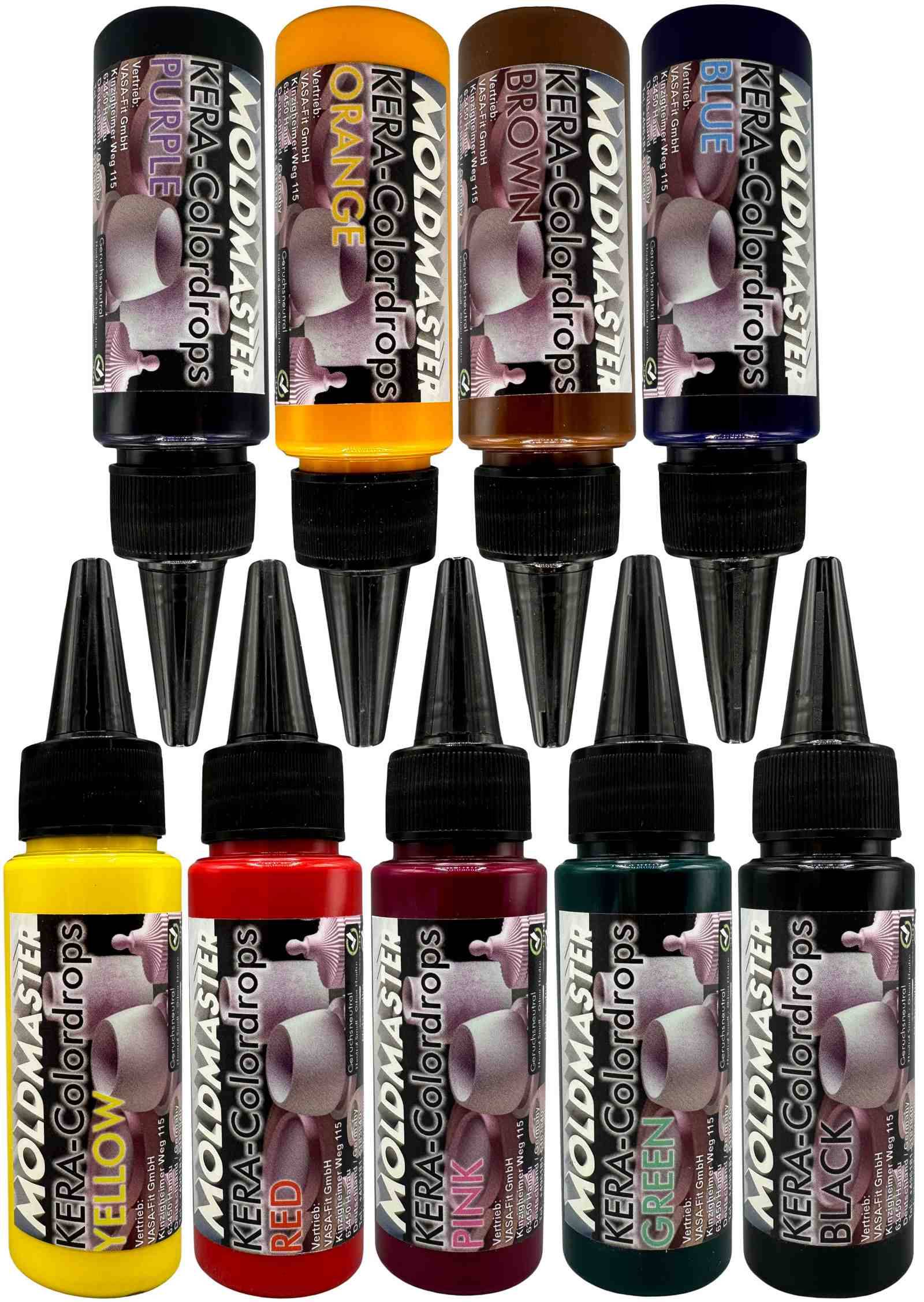 KERA-Colordrops-MoldMaster-YELLOW, 50ml Extrem hoch konzentrierte Pigment Farbpaste Farbmittel für Gießpulver, Gips, Wandfarben auf Wasserbasis