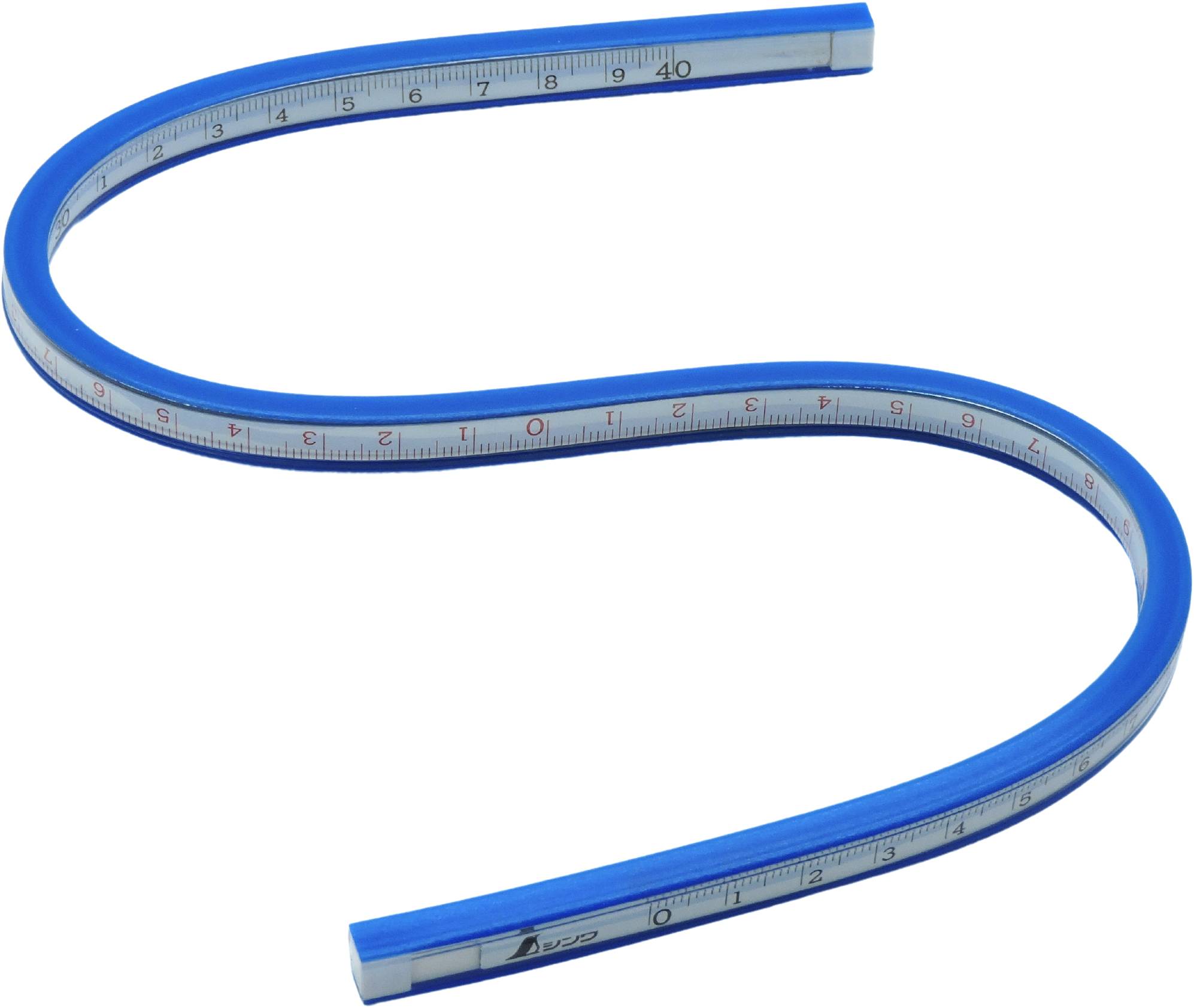 Shinwa 74845 Kurven-Lineal mit Skala, flexibel, 40 cm