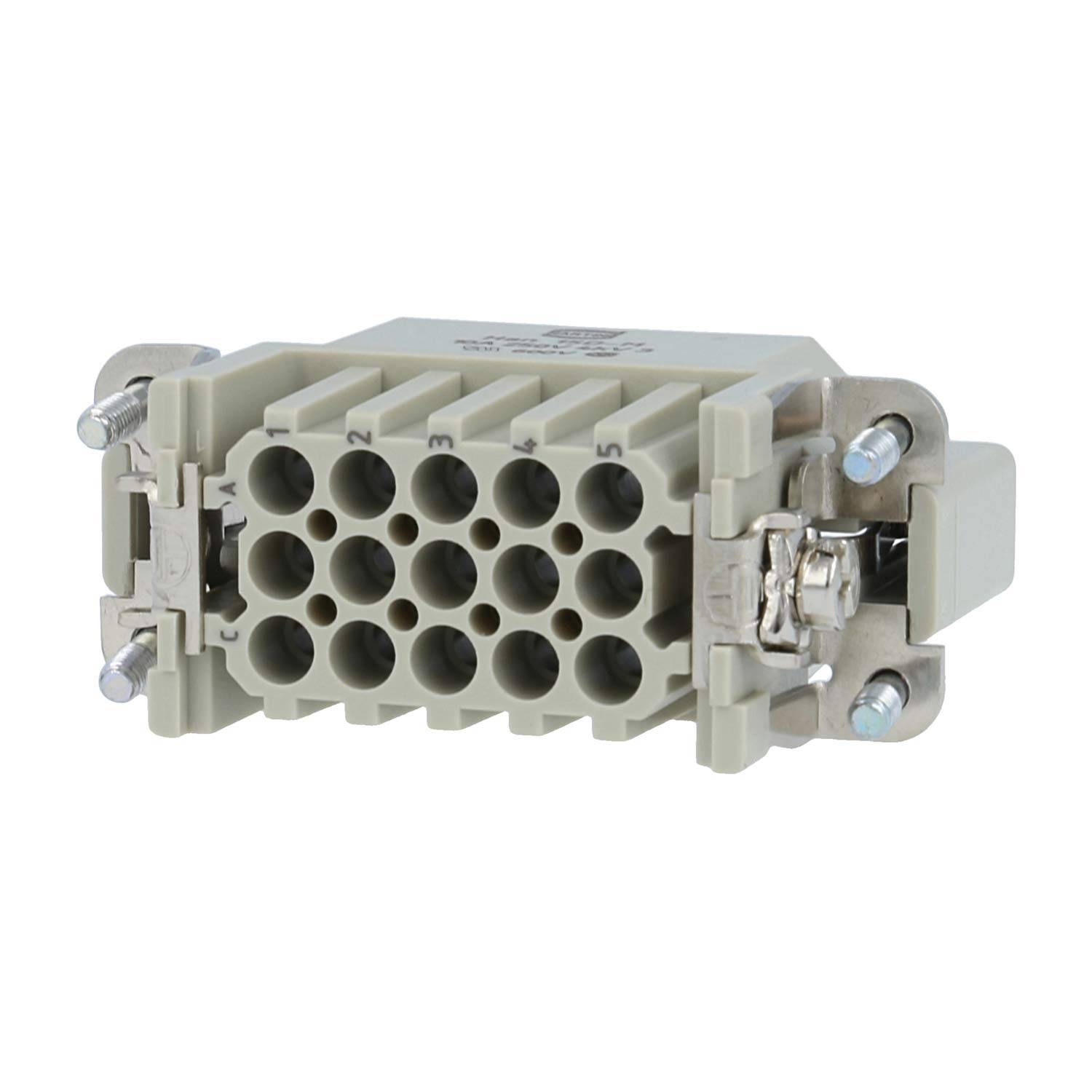 09210153001 HARTING Han 15D Stifteinsatz (M) Crimpanschluss, 15-polig+PE 250V, 10A - 1Stück