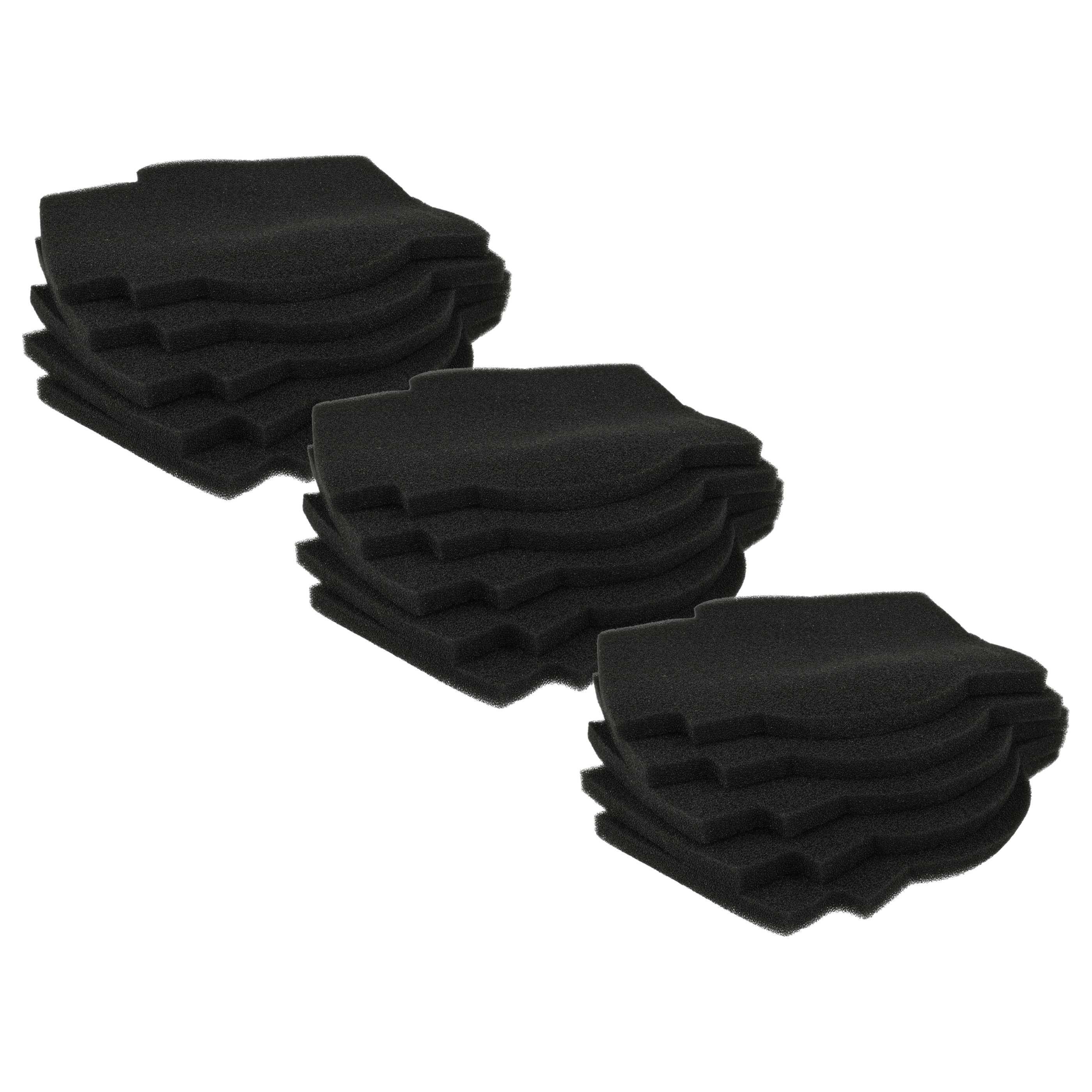 vhbw 15x Luftfilter kompatibel mit Lunos Silvento Lüfter, Badlüfter, Ventilator, Lüftungsgerät - Schwarz