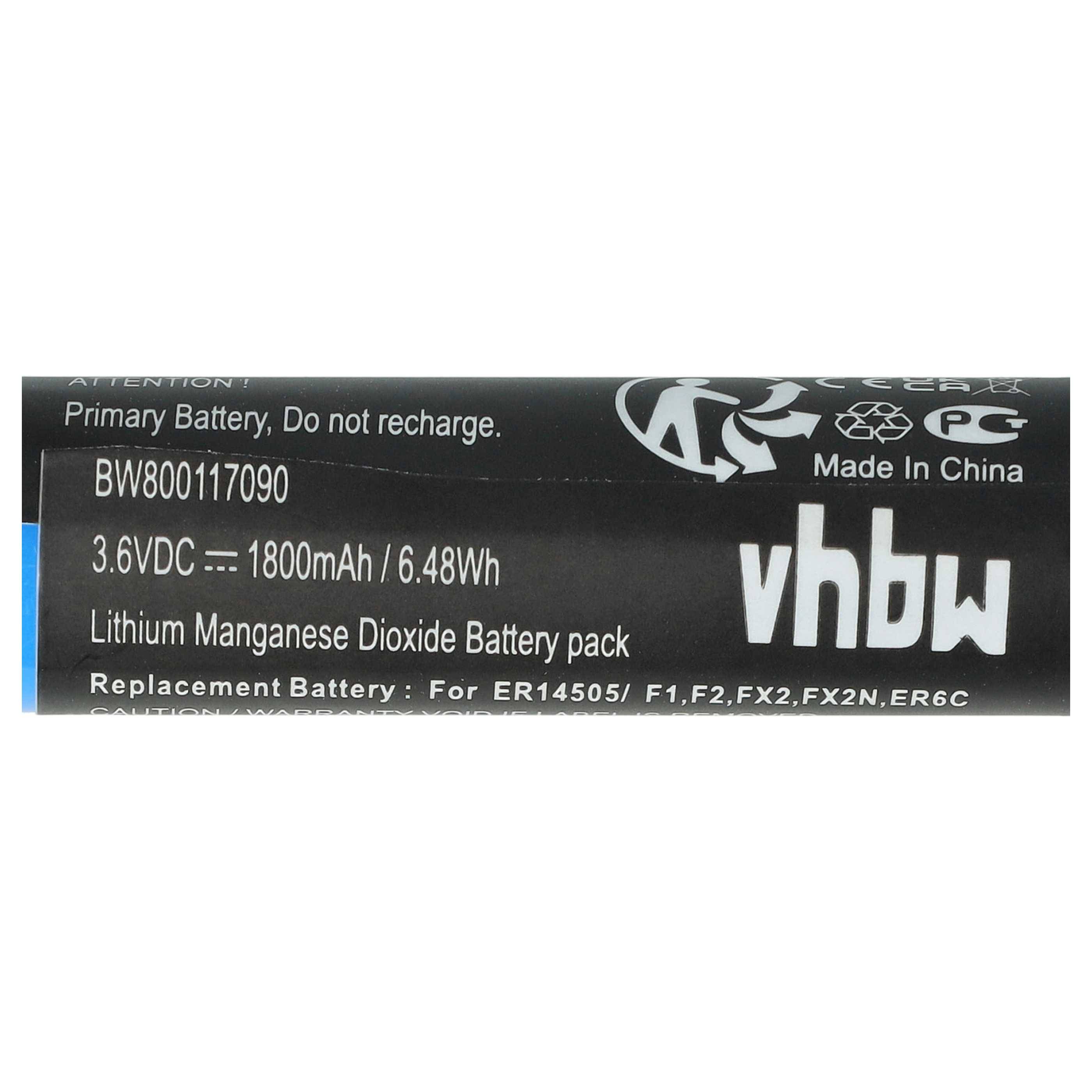 vhbw 5x Batterie Ersatz für Maxell ER6C für PLC Programmable Logic Controller (1800 mAh, 3,6 V, Li-MnO2)