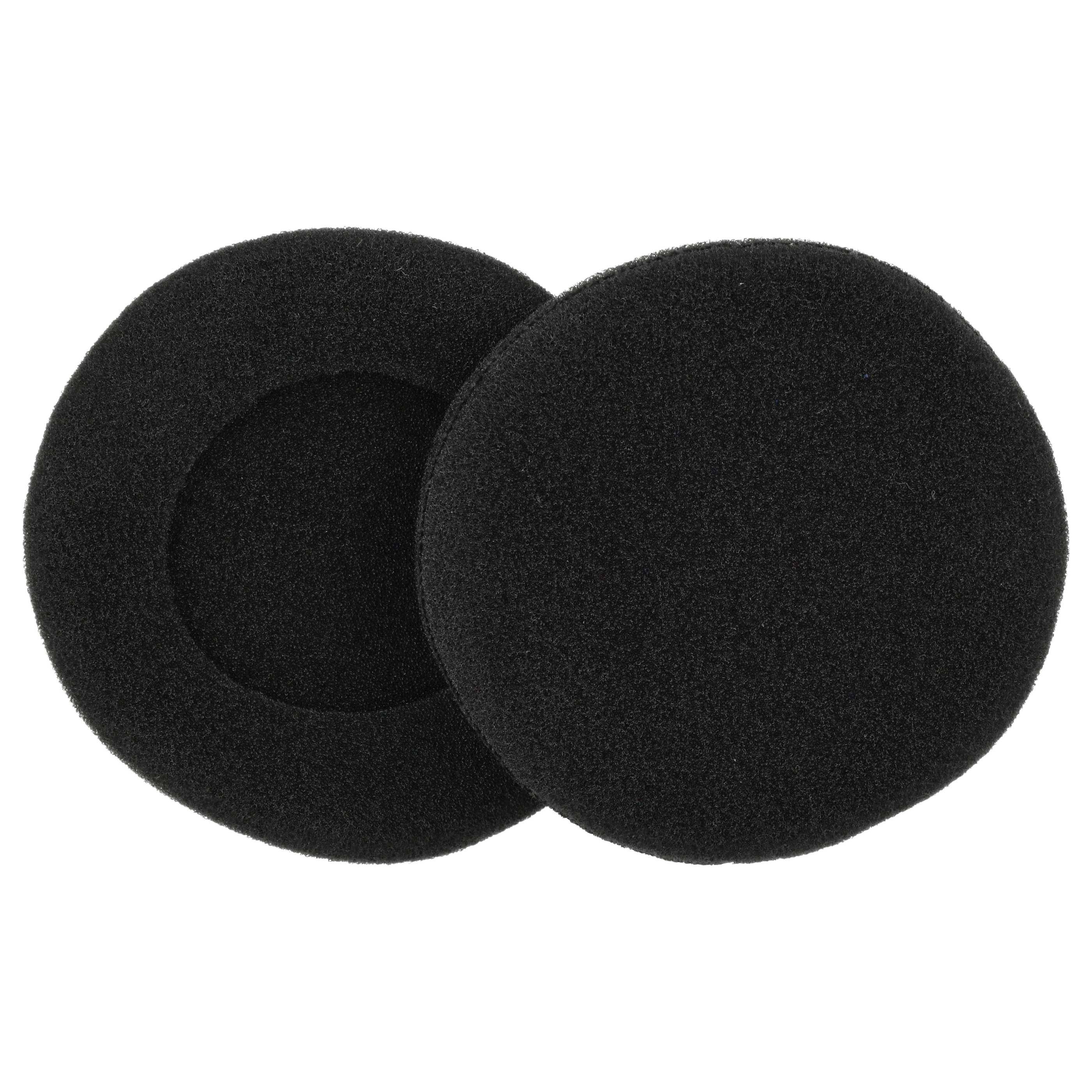 vhbw Ohrpolster kompatibel mit Rambler H690 Kopfhörer Headset, Schaumstoff Schwarz