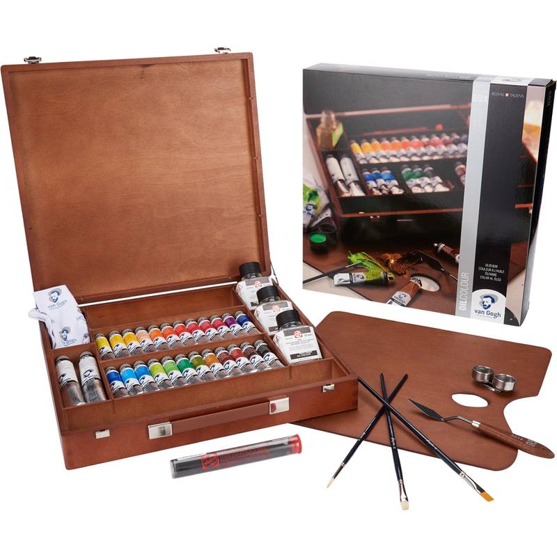 ROYAL TALENS Van Gogh Holzkoffer-Set Ölfarben Expert