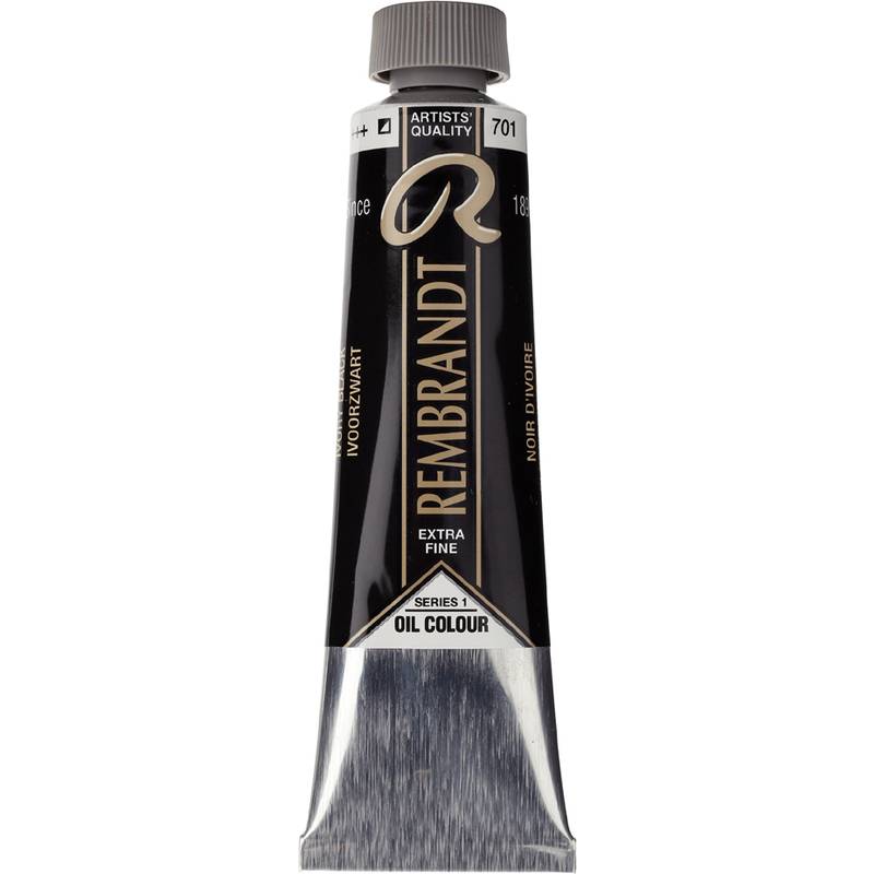 ROYAL TALENS REMBRANDT Ölfarbe, 40 ml, elfenbeinschwarz
