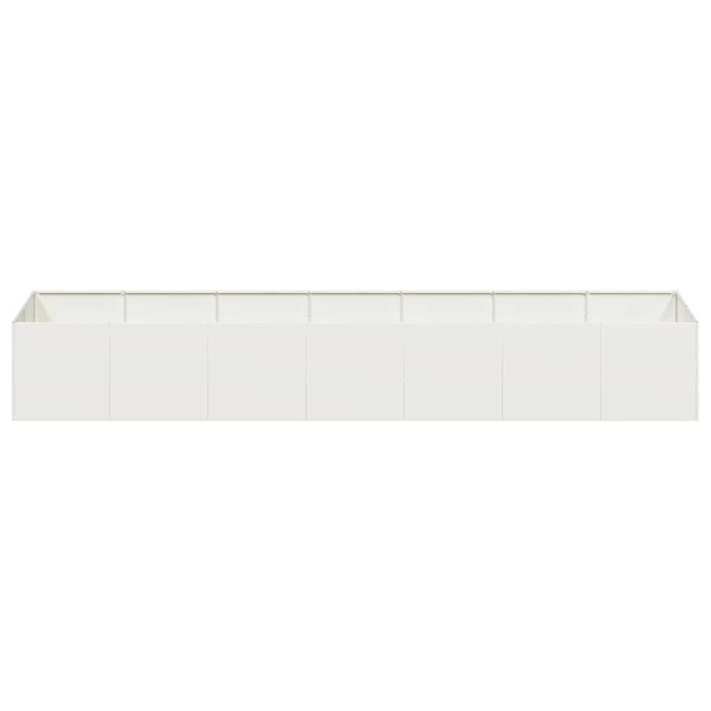 vidaXL Pflanzgefäß Weiß 280x80x40 cm Stahl