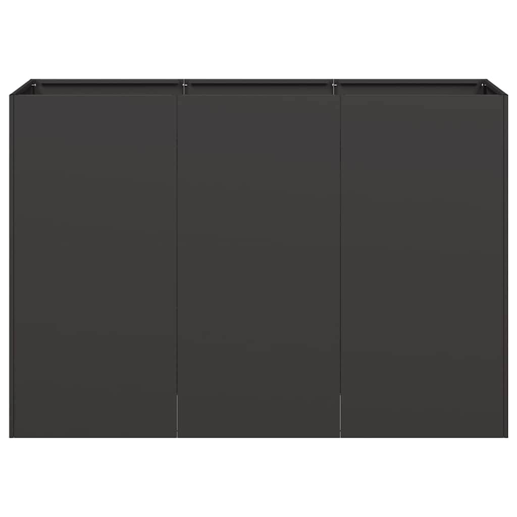 vidaXL Pflanzkübel Schwarz 120x40x80 cm Kaltgewalzter Stahl