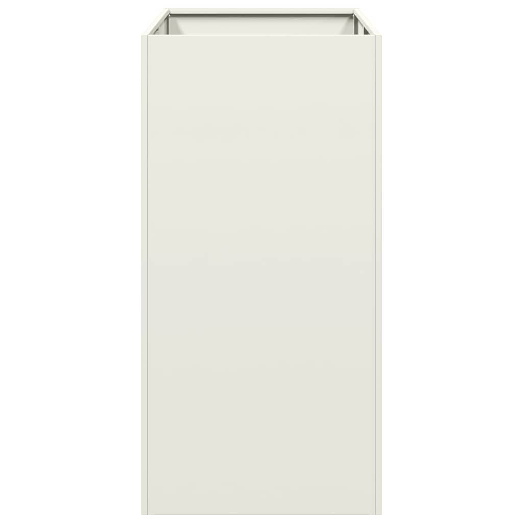 vidaXL Pflanzgefäß Weiß 40x80x80 cm Stahl
