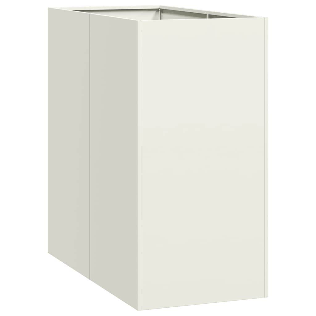 vidaXL Pflanzgefäß Weiß 40x80x80 cm Stahl