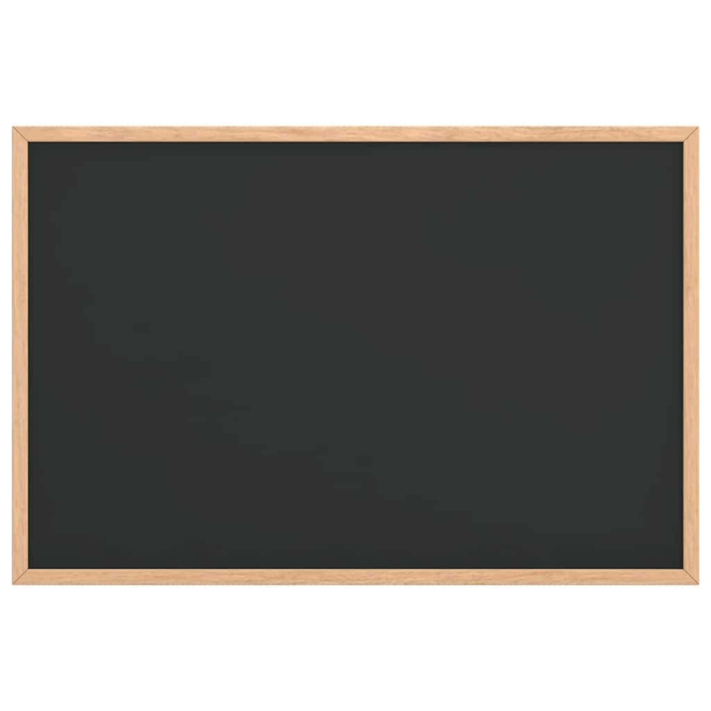vidaXL Kreidetafel mit massivem Kiefernholzrahmen Schwarz 60x40 cm