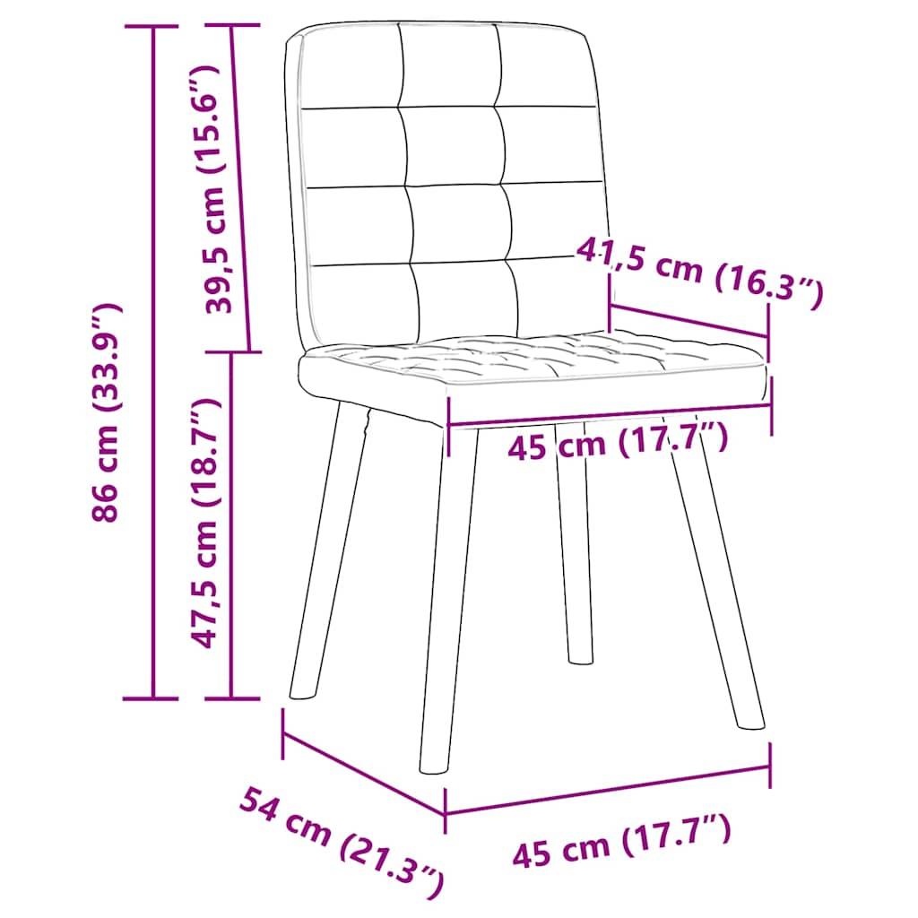 vidaXL Esszimmerstühle 6 Stk. Dunkelgrau Stoff