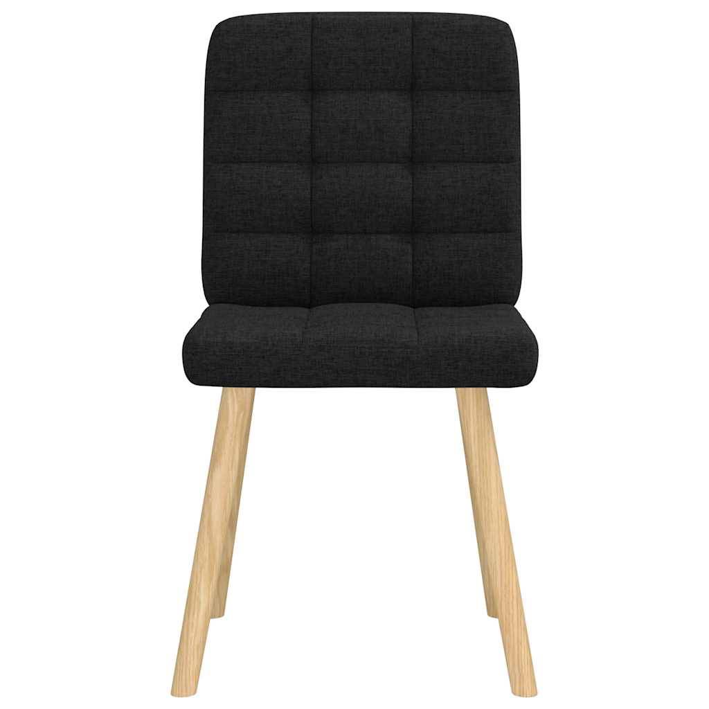 vidaXL Esszimmerstühle 4 Stk. Schwarz Stoff