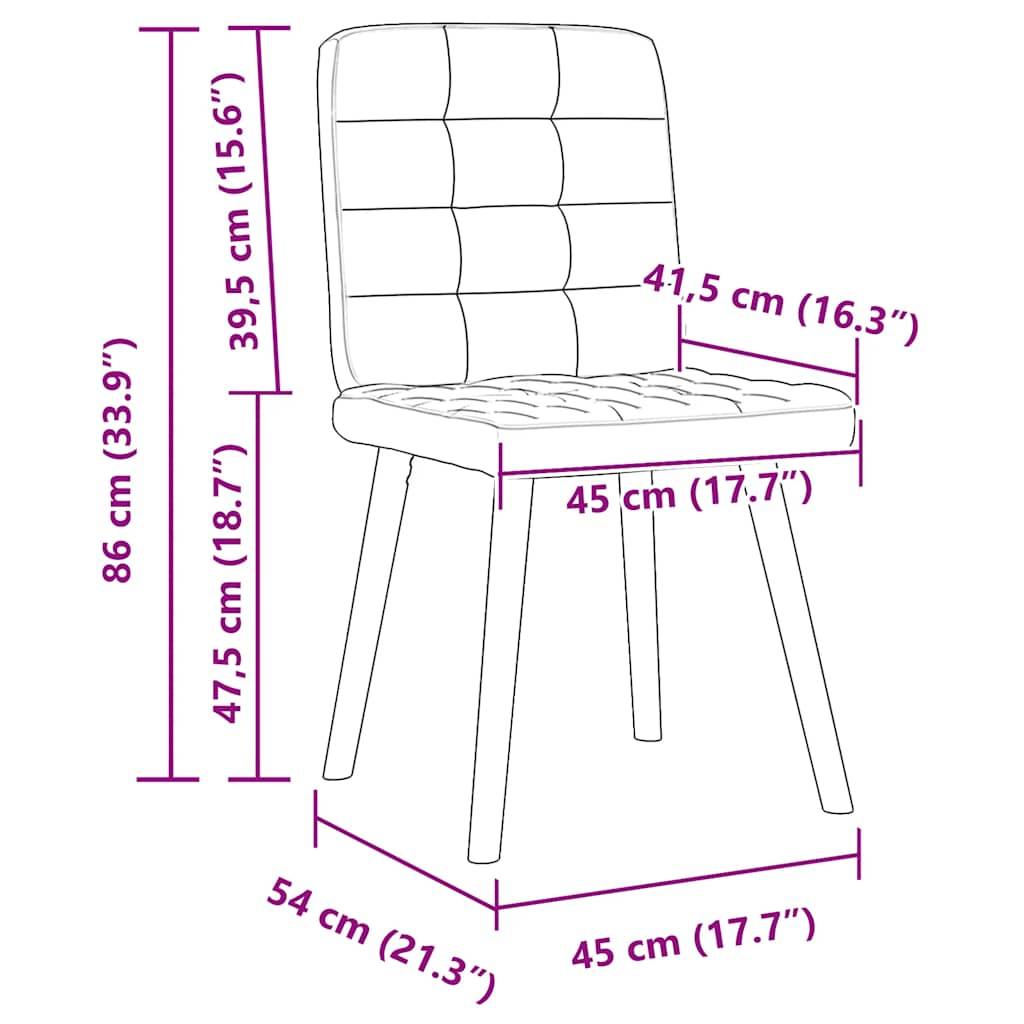 vidaXL Esszimmerstühle 4 Stk. Schwarz Stoff
