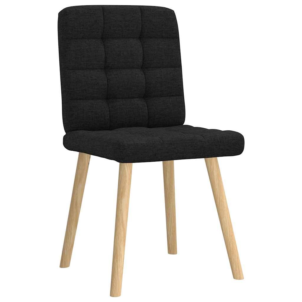 vidaXL Esszimmerstühle 4 Stk. Schwarz Stoff