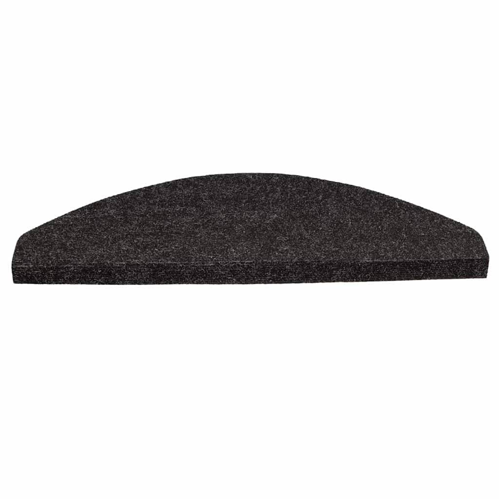 vidaXL Stufenmatten Selbstklebend 30 Stk. Schwarz 56x17x3 cm