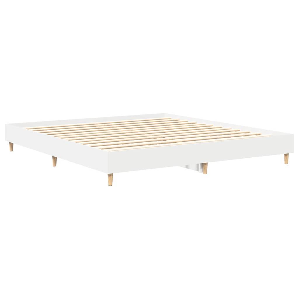 vidaXL Bettgestell ohne Matratze Weiß 160x200 cm Holzwerkstoff